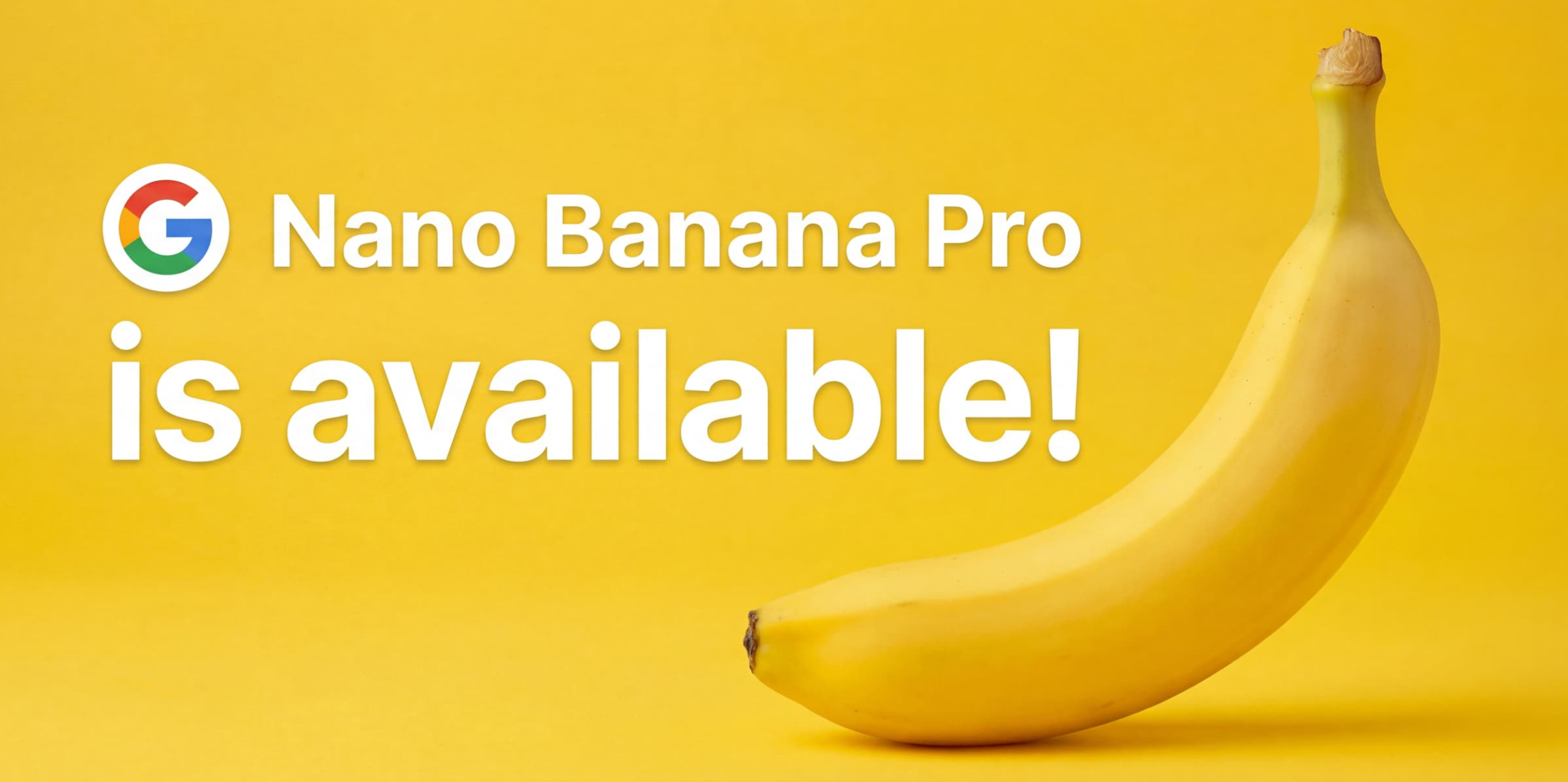Nano Banana Pro 上线公告：Google 标志与产品名